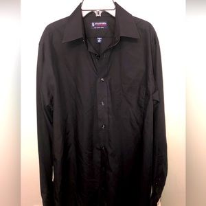 Stafford Black Long Sleeve Dress Shirt
